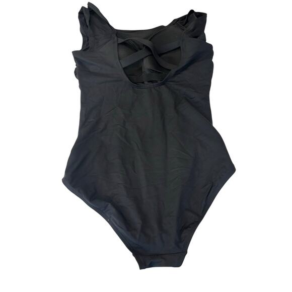 Lands' End Women's SlenderSuit Carmela One Piece Swimsuit Sz 10 Long TALL Black - Picture 8 of 11